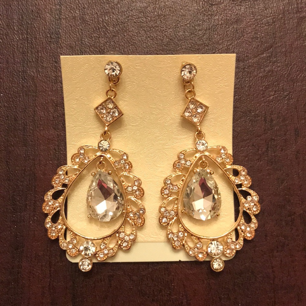 Rhinestone Chandelier Earrings